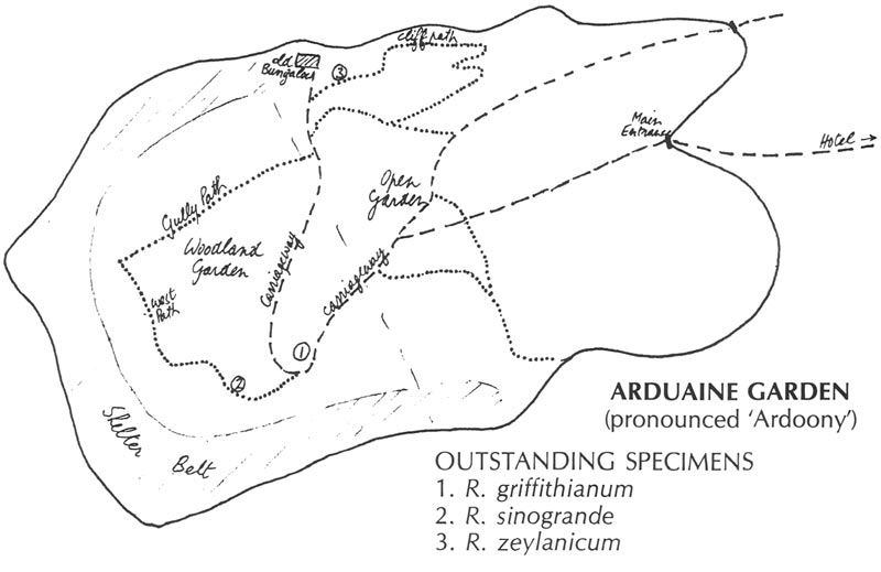Arduaine Garden map