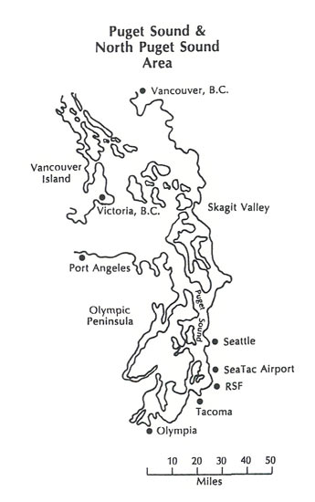 Map of Puget Sound Area