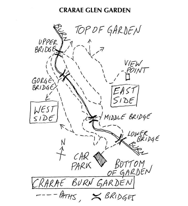 Crarae Glen Garden map