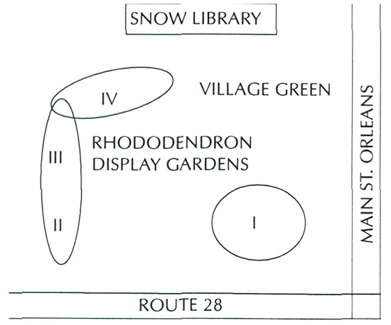Layout of Orleans, MA Display Garden