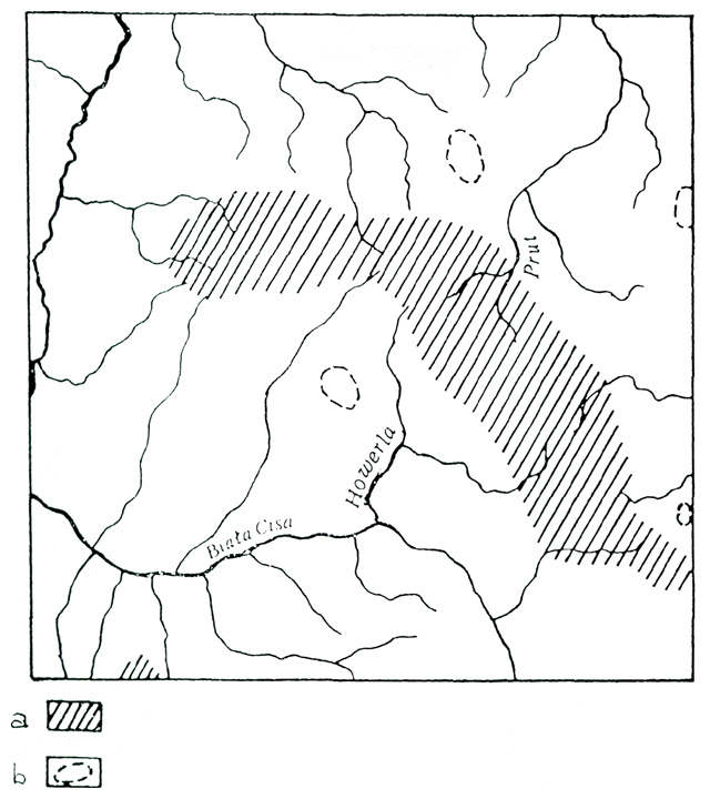 Fig. 4. Range of R. myrtifolium in Eastern 
Carpathian Mountains