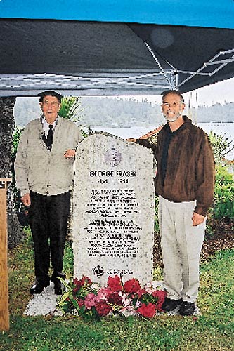 Bill Dale and Mike Stewart at the 
George Fraser Memorial.