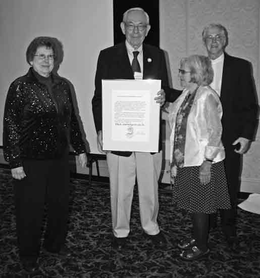 Paul Anderson with Marilyn Jorgensen 
(Paul's sister), Marty Anderson, and Fred Whitney