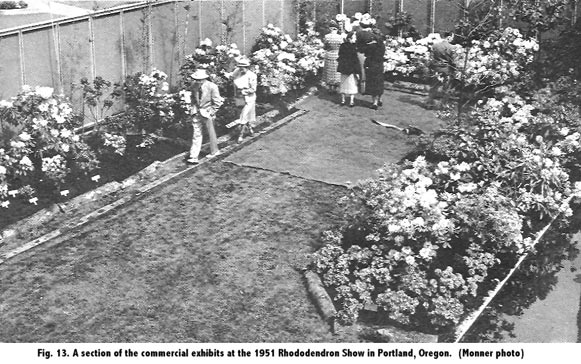 Commercial exhibits at 1952 Rhododendron Show