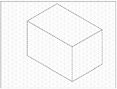 A 3-D isometric box.