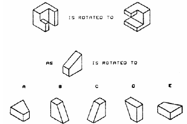 Purdue Spatial Visualization Test: Rotations (PSVT:R) example problem (Guay, 1977).