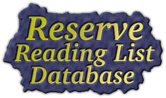 Reserve Reading List Database