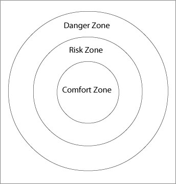 Zones of comfort, risk, and danger from the National School Reform Faculty, www.nsrfharmony.org