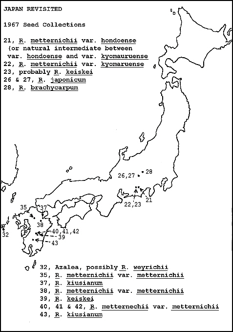 Rhododendron Species Distribution in Japan