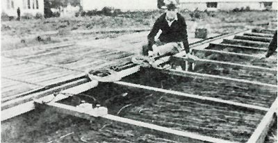 Early use of electric heat in cold frame.