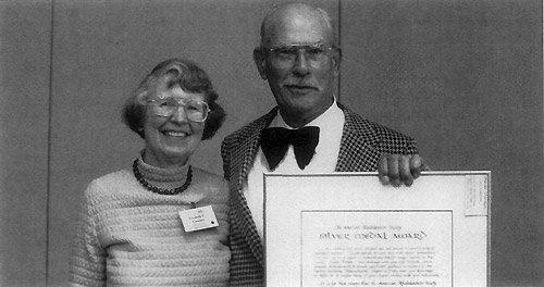 Jack Cowles Silver Medal with wife Eveleth