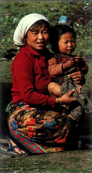 North Sikkim mother and child