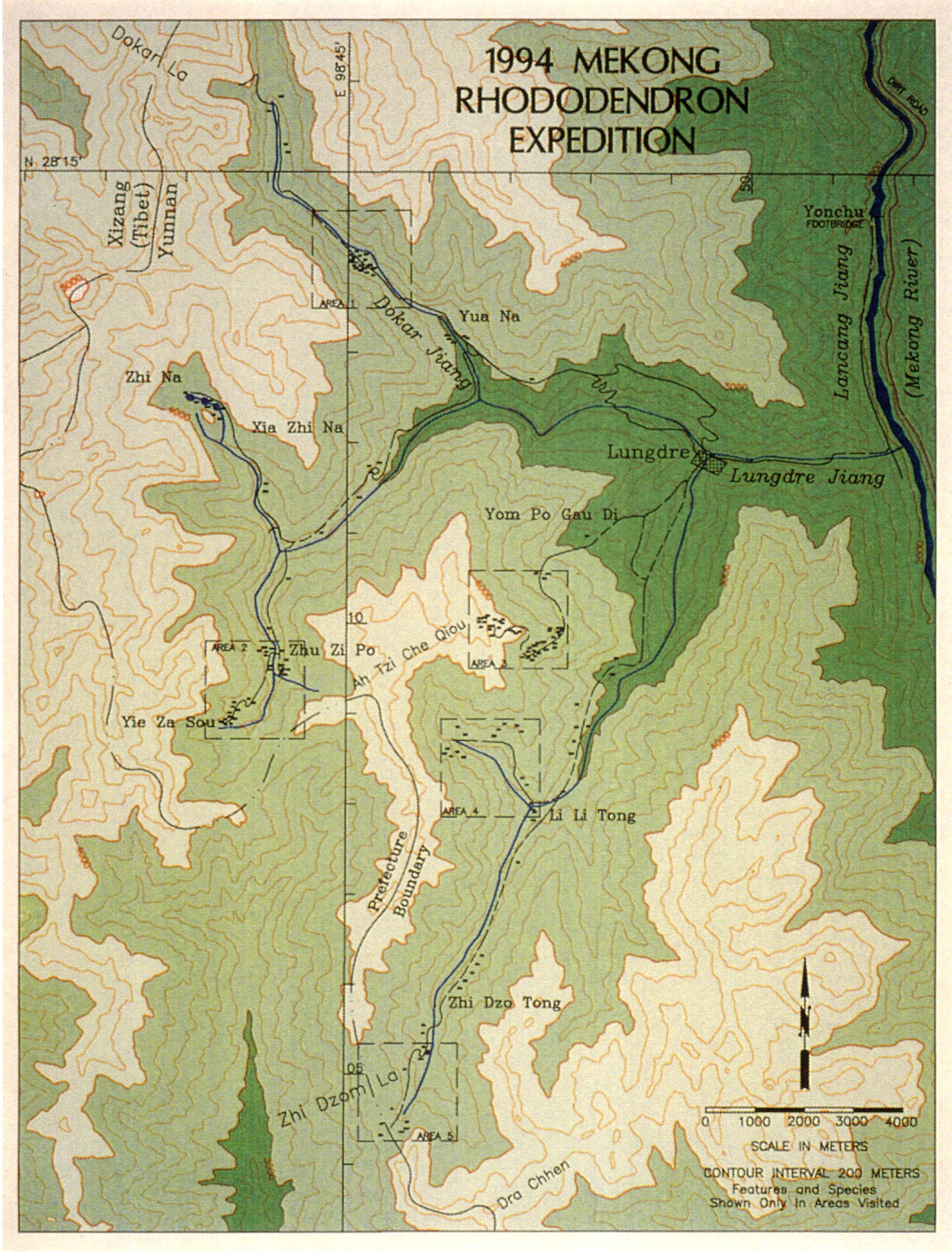 1994 Mekong Rhododendron
Expedition map