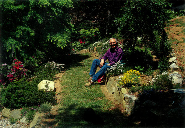 Paul James at home in his garden