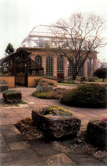 Trough Garden, Alpine House, 
and Glass House.