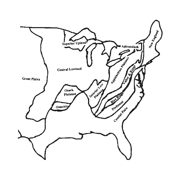 Physiographic provinces of the Eastern United States.