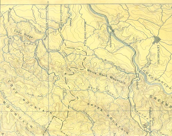 U.S. Geological Survey Map of White
Rock Mountain, WV