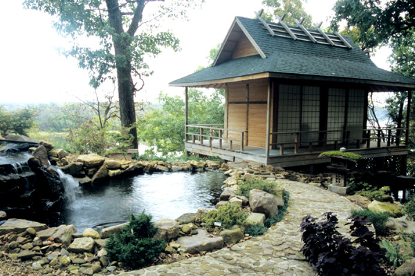 Japanese Garden, tea house.