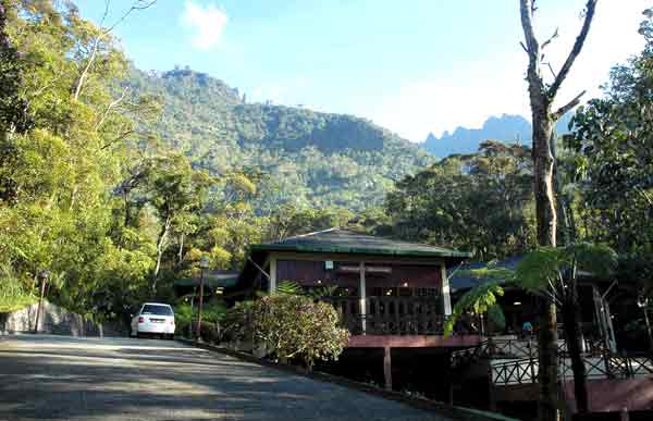 Figure 2. The Mesilau Lodge
reception area and restaurant, with the lower ridges of Mount Kinabalu in the background.
