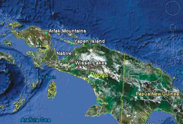 Map - Papua, Indonesian New Guinea