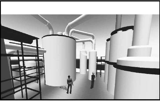 A virtual image of a sulfuric acid plant.