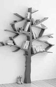 Photo of the tree bookshelf by Shawn Koh. 