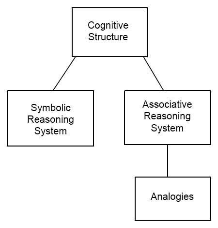 Figure one is a diagram showing the congnitive structure. Two systems have been theorized to exist within a person's cognitive structure: the symbolic system, and the associative reasoning system.