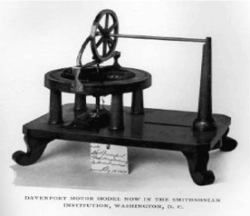A model of Davenport's motor, that was patented in 1837